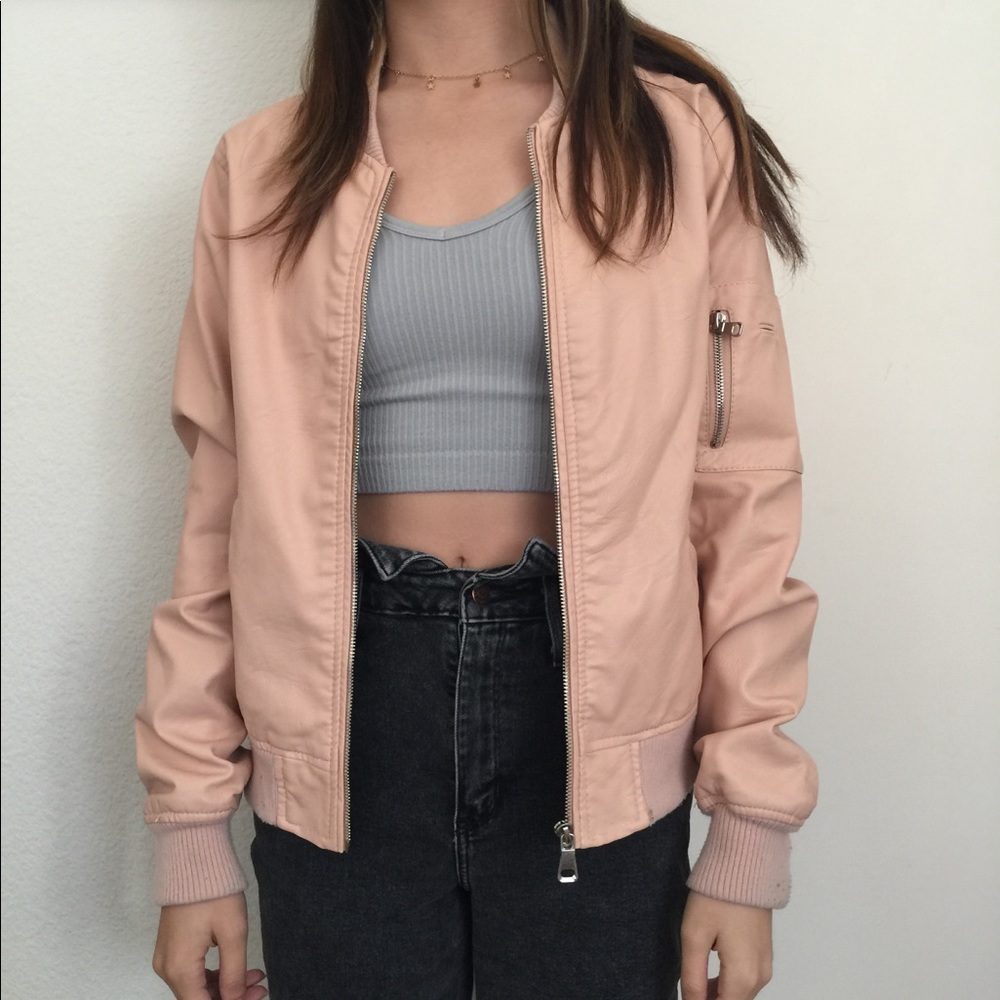 pink/peach bomber